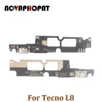 Novaphopat สำหรับ L8 Tecno แจ็คช่องเสียบปลั๊กแท่นชาร์จยูเอสบีบอร์ดชาร์จไมค์ไมโครโฟนเฟล็กซ์