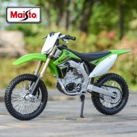 Maisto รถหล่อสีเขียว450F 1:12คาวาซากิ KX ของเล่นแบบจำลองรถมอเตอร์ไซค์ Hoies ของสะสม