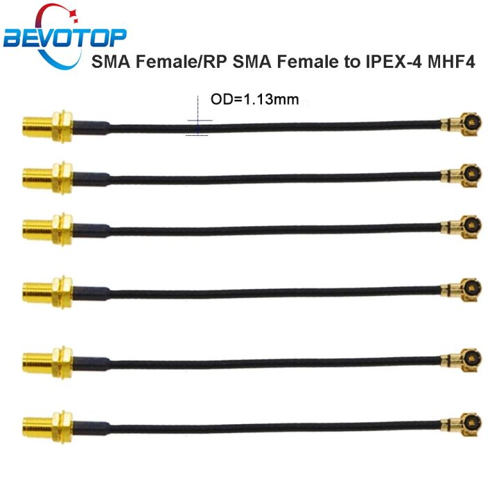 bevotop-10pcs-ipex4-cable-ipex4-mhf4-female-to-rp-sma-sma-female-wifi-antenna-rf-cable-rf1-13-pigtail-extension-cable-assembly