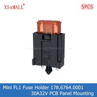 5PCS Mini FL1 Automotive Fuse Holder 178.6764.0001 30A32V PCB Panel Mounting High Temperature Resistance Mini Blade Fuse Holder Fuses Accessories