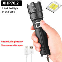 Newest  XHP90 xhp90.2 xhp70.2 Powerful USB LED Flashlight Torch Hand lamp 26650 Rechargeable Tactical Flashlight for Camping