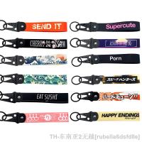 hyf∈○۞ New Culture Keychain Lanyard Tow Sides Thermoprint Chain Rings Car Motorcycle Keyring Accessories