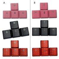 ABS Keycaps OEM Profile Translucent Keycap Replacement for Gaming Keyboard 4pcs Non-slip Texture Cover Best for Gamers-qlcaee181