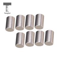 ：《》{“】= Tooyful 8 Pieces Iron Pickup Pole Pieces Slugs Magnetic Rods Bars Silver For Electric Guitar/Bass Parts 15 X 9.5Mm