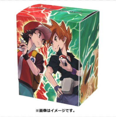 [Pokemon Japan]Deck Box - ลาย Red &amp; Green ลิขสิทธิ์แท้ Pokémon Center กล่องใส่การ์ด, สลีฟ, โปเกมอนเซนเตอร์, โปเกมอน