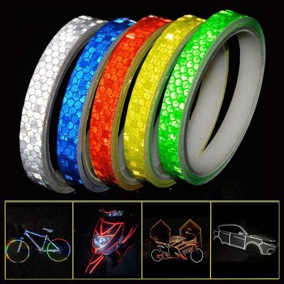 8meters Bicycle Wheels Reflect Fluorescent MTB Bike Reflective Sticker Strip Tape For Cycling Warning Safety Bicycle Wheel Decor Adhesives Tape