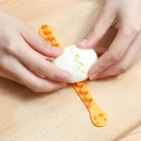 2Pcs Egg Cutter Lace Children 39;s Complementary Food Boiled Egg Cut Flower Styler Egg Tray Decoration Articles Whisk Color Random