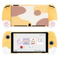 Cute Cat Paw Silicone Case Compatible with Nintendo Switch/Switch OLED Console and Joy-Con Shock-Absorption Protective Cover