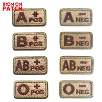 [hot] Blood Type  Patches Embroidery Tactics Badge Coat Sewing Fabric A POS O-NEG