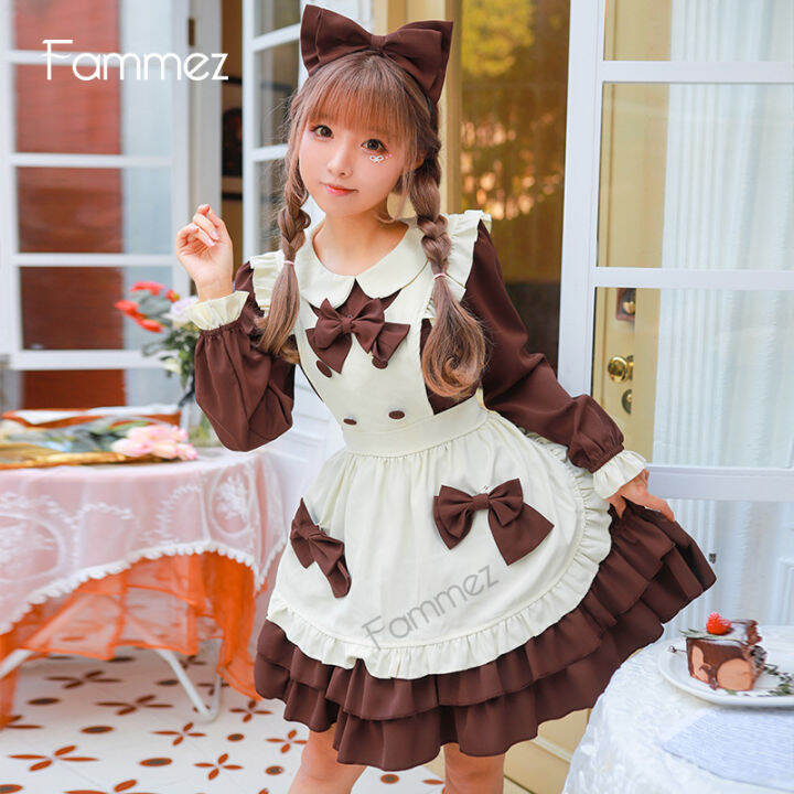 ฮาโลวีนญี่ปุ่นโลลิต้าโลลิต้า-cos-อะนิเมะครีม-little-sweetheart-maid-dress-soft-girl-servant-womens-cafe