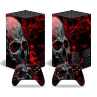 Red Skull สำหรับ X Series X สติกเกอร์รูปลอกผิวปกคลุมสำหรับ X Series X Console และ2 Controllers #0137