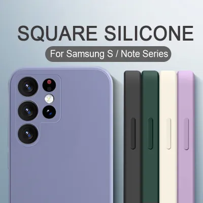 เคสพร้อมส่งสำหรับ Samsung Galaxy S10บวก S10Plus S9 S9Plus Note 20เคสโทรศัพท์ Note20แบบพิเศษยางซิลิโคนเหลวสี่เหลี่ยมนุ่มสำหรับ Samsung S9 Plus Note 10 Plus ฝาหลัง TPU แบบนิ่ม