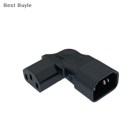 ?Best Buyle 10A 3Pin IEC หัวต่อดาวน์อัพ90มุม IEC 320 C14ตัวผู้กับ C13ตัวเมียปลั๊กแปลงไฟ AC สำหรับทีวี LED ติดผนัง