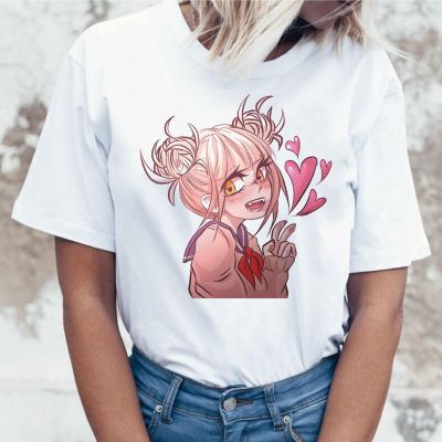 Shirt Himiko Caricature Toga Senpai Women Waifu Female Boku No Hero Print Academy Tshirt Tee Shirt T-Shirt 100% Cotton