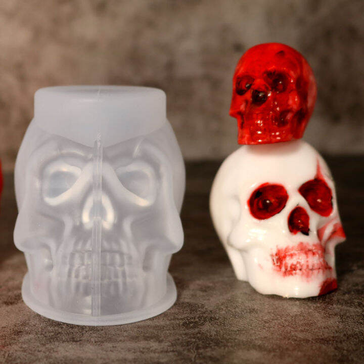 diy-home-decoration-handmade-gift-resin-mold-epoxy-skull-candle-mold