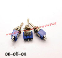 5 Pcs ON-OFF-ON 3 Pin Mini Miniature Latching สวิตช์สลับ MTS103 3A250V 6A125V