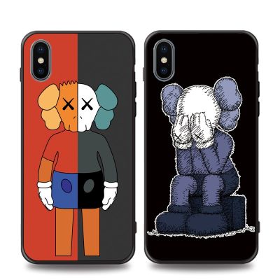 Cute Cool Cartoon Sesame Street Elmo KAWS Case For Iphone 11 13 Pro Xs Max XR 8 7 Plus 14 Pro Max 12 Mini Soft Cover