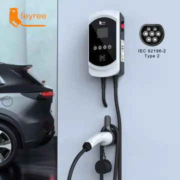 Level 2 11KW 16A 3P EV Charging Wallbox Wallmount IEC 62196 Type 2 5M Cable  with CEE Red Plug for Electric Vehicle Charger EVSE
