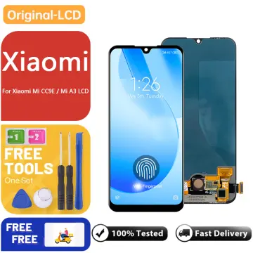 TFT LCD Screen for Xiaomi Mi CC9e / Mi A3 Digitizer Full Assembly with  Frame(Blue)