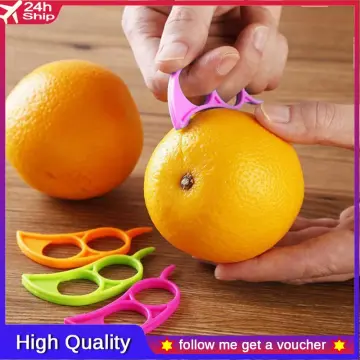 1pc Orange Abs+stainless Steel Material Kiwi Peeler Tool Fruit