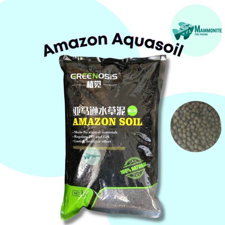 Greenosis Amazon Aquasoil 3L 9L Shrimp and Plant Aquarium Active