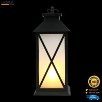 ตะเกียงเทียนพลาสติก LED PARIS KASSA HOME รุ่น B5227 ขนาด 13 x 13 x 30 ซม. สีดำ   $$$$$$$$$$  "โปรโมชั่น"  $$$$$$$$$$