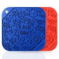 Dog Slow Feeder Lick Mat Licking Plate Food Dispenser Boredom Anxiety Reducer; Perfect for Food Treats Yogurt or Peanut Butter