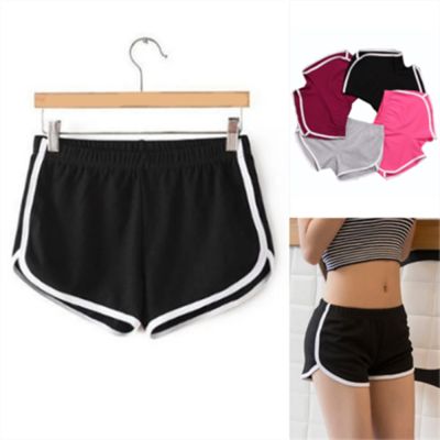 HongBiTu Women Candy color stretch cotton Thin shorts feminine sports shorts YF004