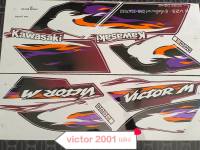 สติ๊กเกอร์ วิกเตอร์ VICTOR สีแดง ปี 2001