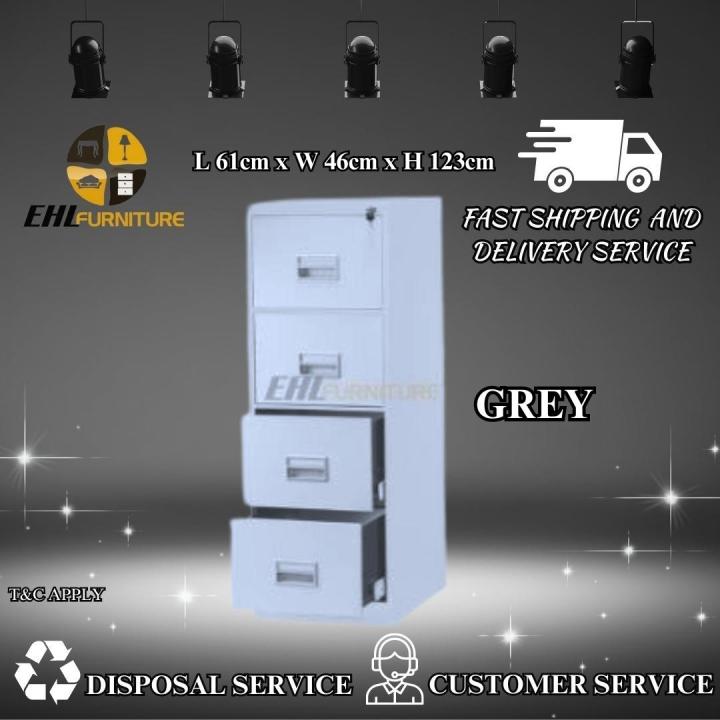 EHL EXPRESS [HOT SALE!!!] Office metal / steel 4 drawer with recess handle / lock