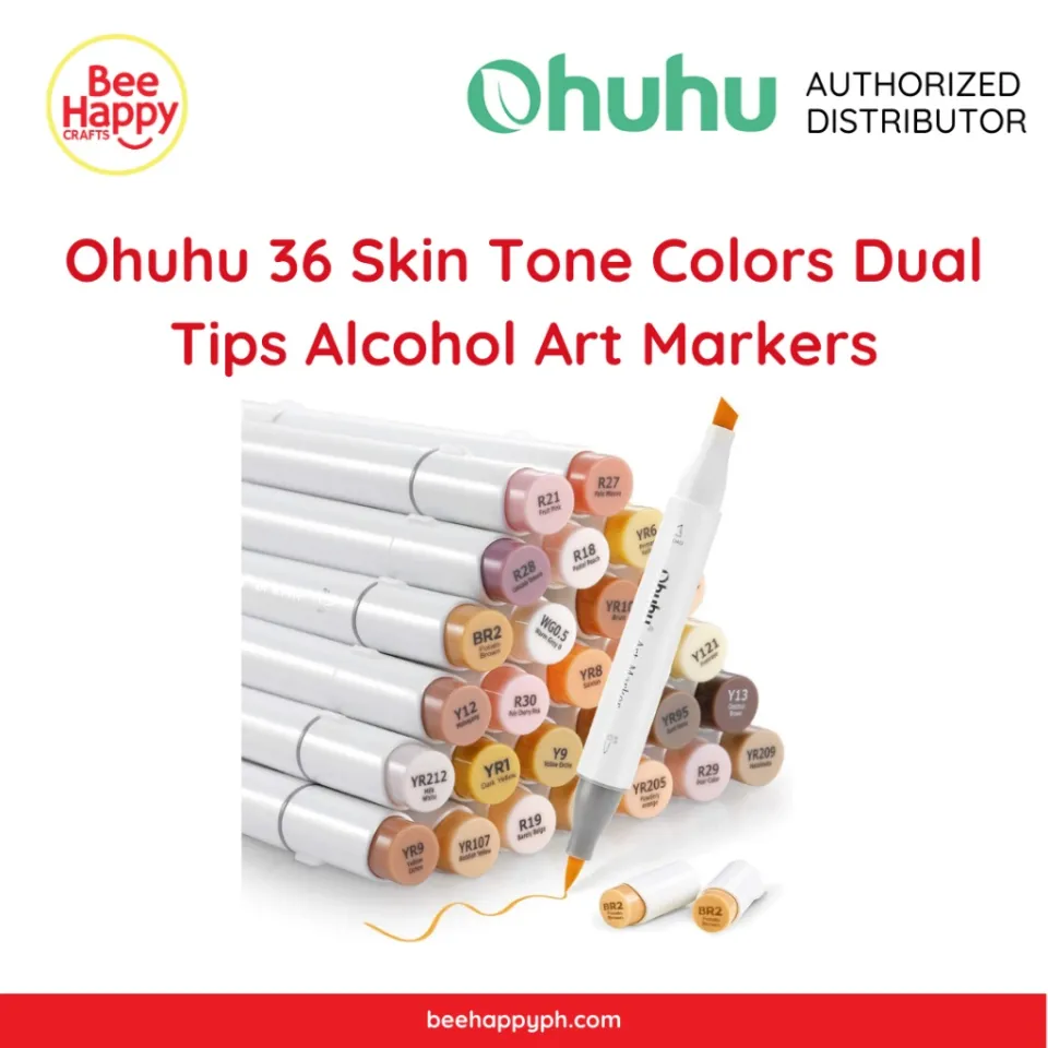 Ohuhu 36 Skin Tone Colors Dual Tips Alcohol Art Markers Y30-80400-81 