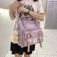 Hylhexyr Chic Lovely Messenger Bag Female Ins Leisure School Student Shoulder Bags Nylon Backpack Girl Schoolbags