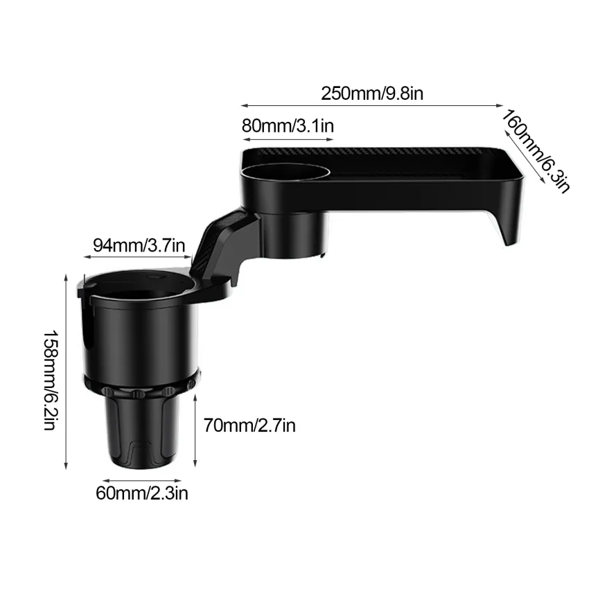 Cup Holder Tray Car Cup Holder Expander for Car Drink Holders Compatible with Yeti 20/26/30 oz Hydro Flasks 32/40 oz Car Tray Table