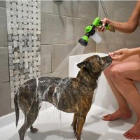 【LZ】▧  Ajustável de alta pressão pulverizador bocal mangueira Dog Shower Gun Pet Wash Limpeza Espuma de água do banho pulverizador de sabão 3 modos Clean Tool