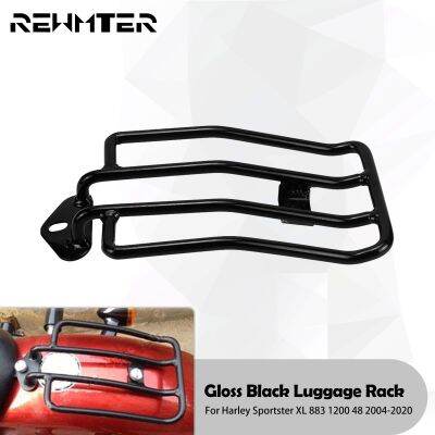 Motorcycle Black Steel Rear Fender Luggage Rack Support Shelf Solo Seat For Harley Sportster XL Iron 1200 883 48 Low 2004-2020