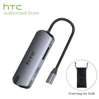 HTC USB C HUB หัวแปลงสัญญาณ HDMI 8 In 1 USB ประเภท C ถึง USB 3.0 4K HDMI VGA RJ45การ์ด SD Sort Full Function ศูนย์กลางสำหรับ MacBook/Pro/Air Ipad Air 2020 iPad Pro USB C RJ45 HUB