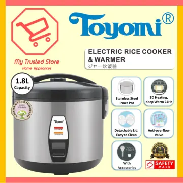 TOYOMI 1.8L Micro-com Low-Carb Stainless Steel Rice Cooker RC 4348SS