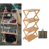 Folding Tray Table Set In Wood Living Room Portable Furniture