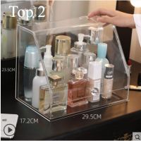Free shipping Heightened Acrylic Cosmetic Storage With Lid Top and 3 Drawers Makeup Jewelry Storage Display Organizer