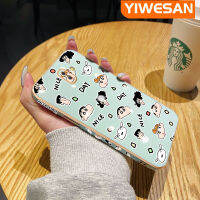 YIWESAN เคสปลอกสำหรับ Samsung J6บวก2018 J6ไพรม์เคสลายการ์ตูนดินสอสีชินชานซิลิโคนชุบหรูหราขอบสี่เหลี่ยมเคสกันกระแทกป้องกันเลนส์กล้องเคสนิ่ม