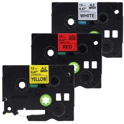 3 Pack Compatible Brother P-touch TZ TZe Color Label Tapes TZe-231 TZe-431 TZe-631 for PT-D210 PT-H100 PTD400AD PTD600 PT-1230PC Label Makers, 1/2 Inch (12mm) x 26.2 Feet (8m)
