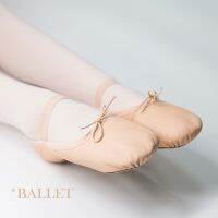 ﺴ☊ↂ Ballet Shoes For Girls Genuine Leather Dance Shoes Professional Soft Cow Suede Full Solen Girls Toddler Children Ballet Slippers