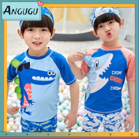 Angugu ชุดว่ายน้ำสำหรับเด็ก2ชิ้น/เซ็ต + หมวก,S-3XL น่ารักสำหรับเด็กทารกชุดว่ายน้ำชายหาดกันแดด