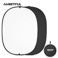 AMBITFUL2in1 100 x 150cm 150 x 200cm Portable Oval Multi-Disc White Black Background Reflector Collapsible Studio Photo Diffuser Colanders Food Strain