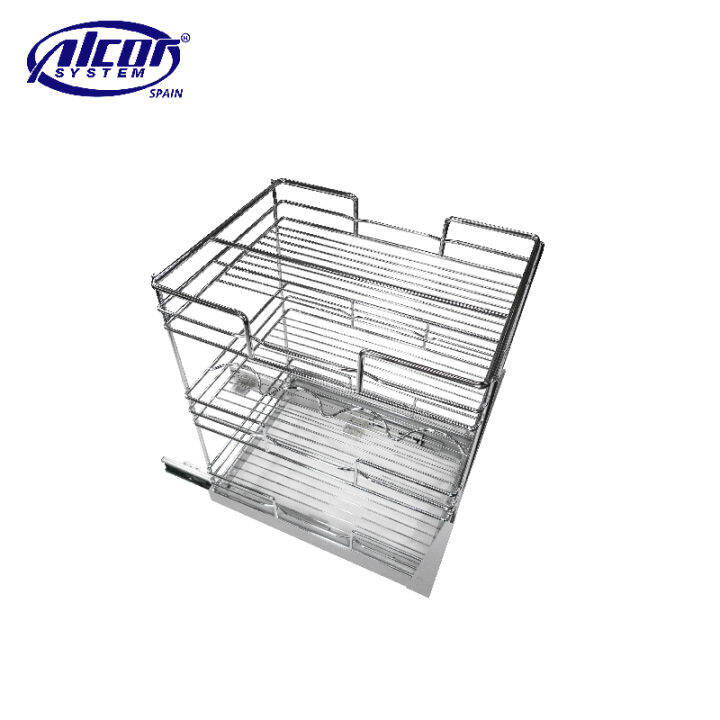 Alcor System 3TIER Pull Out Kitchen Basket / Kitchen Wire Basket