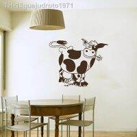 Wall stickers☈ 13guejudroto1971 Leite de vaca animal diversão animais estimação adesivo parede vinil decoração da sua design para a agricultura leiteria fazenda menina menino quarto cozinha decalques mural a854