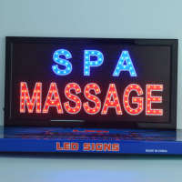 ป้ายไฟ SPA MASSAGE ป้ายไฟหน้าร้าน ป้ายไฟ Led ป้ายไฟกล่อง หลอดไฟ ประหยัดไฟ ใช้ปลั๊กไฟ บ้าน ไฟกระพริบ เพิ่มเอกลักษณ์สีสัน สวยงาม