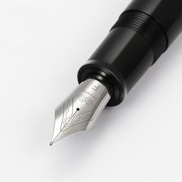 คลิปโลหะปากกาหมึกซึมอะคริลิกสีดำแบบ-x159ของ-jinhao-แบบขยายปลายแหลมได้-f-0-5mm