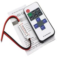 ✐ 11key LED strip controller Mini Dimmer RF Remote 5-24v For 5630 2835 5050 Single Color LED strip 1-10PCS