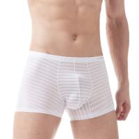 【CW】 Silk Men Seamless Shorts Ultra Thin Sheer Breathable Panties Underpants